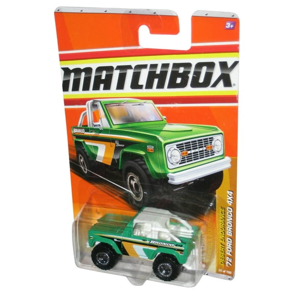 Matchbox Desert Endurance (2010) Green '72 Ford Bronco 4x4 Toy 90/100