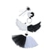 thumbnail image 5 of Disfraces de ángel para niñas, accesorios de cosplay, atuendo para niños, tutú Negro Blanco, 5 of 9
