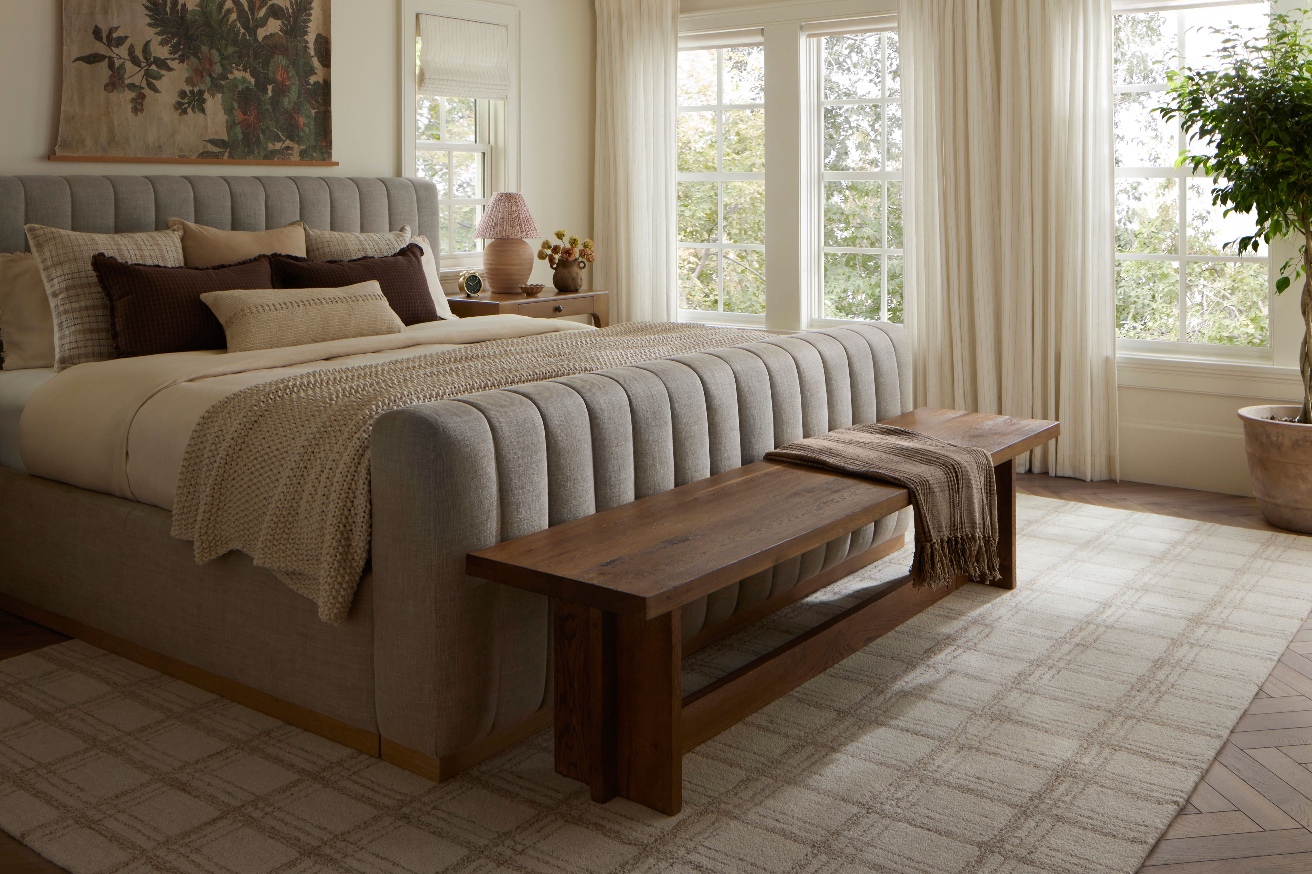 Chris Loves Julia x Loloi Polly Cream / Sand 3'-6" x 5'-6" Accent Rug