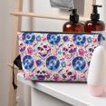 thumbnail image 5 of Toiletry Bag, blue record rock Skull Leather Waterproof Travel Makeup Cosmetic Bag Organizer, Large Capacity Toiletry Bag for Travel Size Toiletries, Skin Care Bag for Women, 5 of 8
