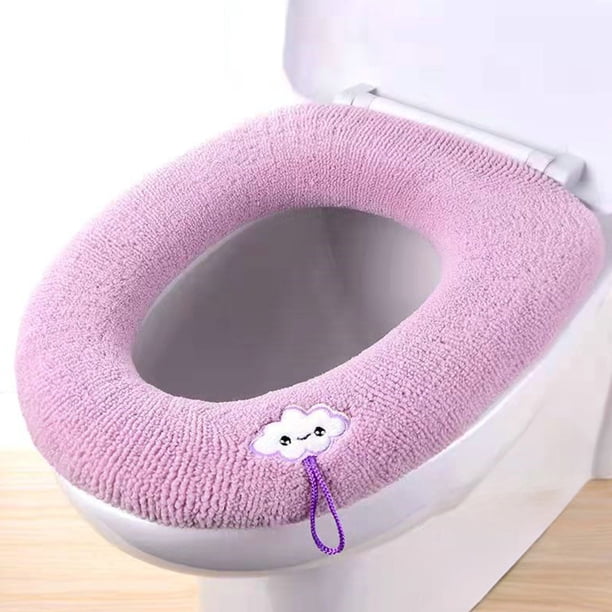 Funda De Asiento De Inodoro Tejida, Acolchada, Lavable, Cómoda Y Suave, Ideal Para El Verano. Mejora Tu Baño Y Tu Hogar.
