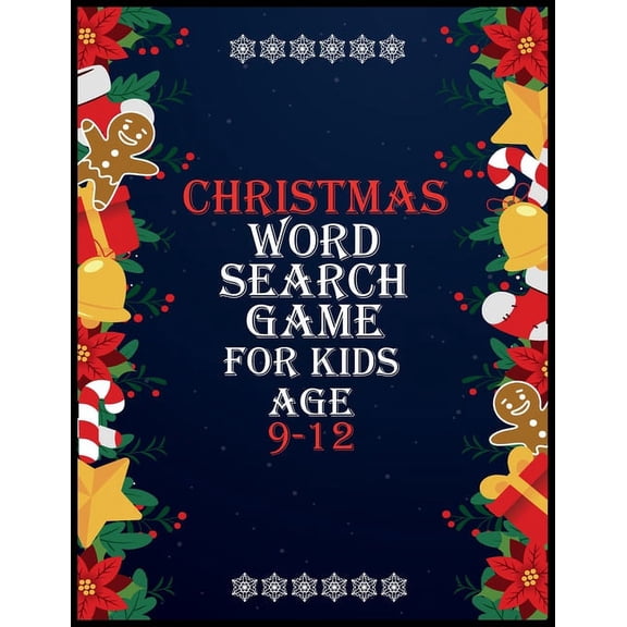 Christmas Word Search Game for Kids Age 9-12: word search puzzle for Kids all age 9-12, Workbook Game, large print Great, (Paperback)