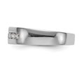 thumbnail image 3 of 14K White Gold Wedding Diamond Round Ring Band, 3 of 7