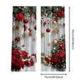 thumbnail image 2 of MKHSQHDG Aubaines du Jour Rideaux Imprimés pour les Fêtes 2 Pcs de Rideaux Plats 2D Imprimés Rouges avec Flocon de Neige et Motifs Convenant à la Chambre et au Salon, 2 of 6