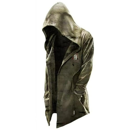 MIARHB Assassin's Creed Men's Hooded Pullover Jacket Cosplay Coat Drawstring Hoodie
