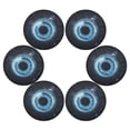 thumbnail image 6 of WOBOGO Blue Iris Pattern Round Placemats Set of 6 Heat Resistant Washable Kitchen Table Decorations 15.4in, 6 of 7