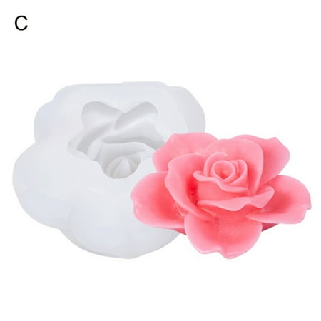 

Honrane Durable Silicone Chocolate Mold Thanksgiving Cake Mold Silicone Candle Mold Flower Shape Good Detail Non-stick Easy Demould Flexible for Peony