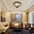 thumbnail image 6 of 110V Indoor Handcrafted Antique Vintage Retro Circular Antler Resin Ceiling Lamp Without Bulb, 6 of 20