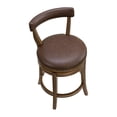 thumbnail image 5 of ROME + OAK Ruxban 26" Swivel Counter Stool, Walnut with Saddle Brown Vegan Leather, Set of 4, 5 of 8