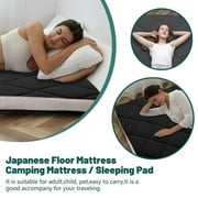 Japanese Floor Mattress, Futon Mattress, Foldable & Portable, Roll Up Mattress Tatami Mat Sleeping Pad with Storage Bag