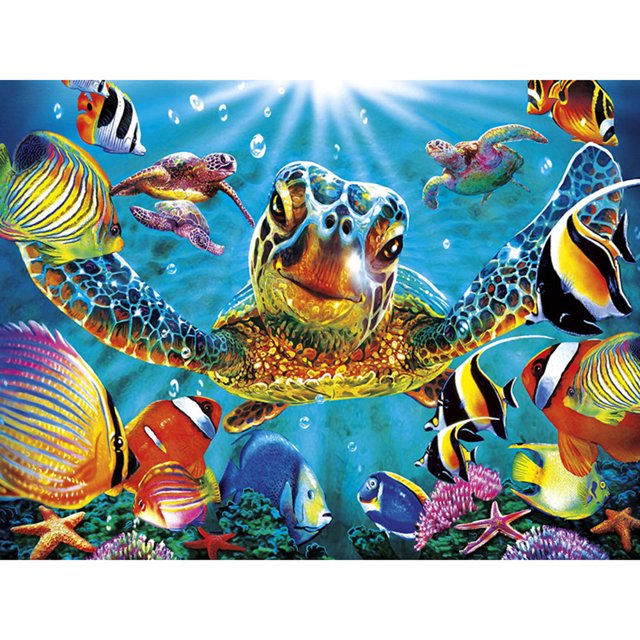 Taladro Diamante Pintura (DE0221) 5D DIY Full Ocean World Bordado de punto de cruz (5) 40x50cm Hugtrwg Para estrenar