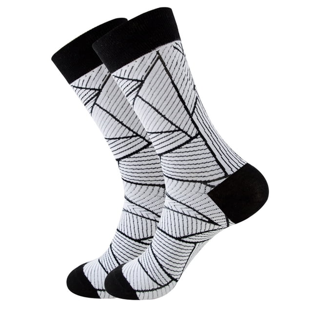 Chaussettes Blanches à Moins de 5$ Chaussettes Géométriques pour Hommes et Femmes Chaussettes de Rue Rayées Chaussettes Astronautes