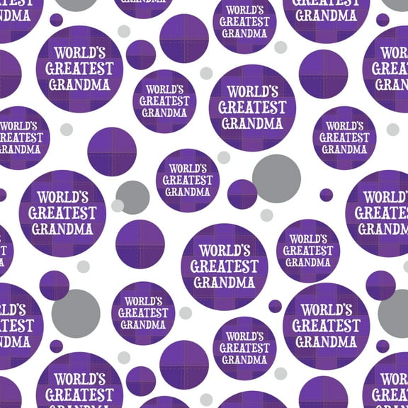 World's Greatest Grandma Grandmother Purple Premium Gift Wrap Wrapping Paper Roll