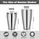 thumbnail image 5 of 3Sets Cocktail Shakers Professional Bar Shaker Boston Shaker Set Stainless Steel Martini Shaker Drink Mixer(Silver), 5 of 5