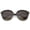 Black-Silver / Lavender, variant on sunglassLA Unisex Women's Oversize Triangle Detail Round Cat Eye Sunglasses (Black-Silver / Lavender) - 55mm