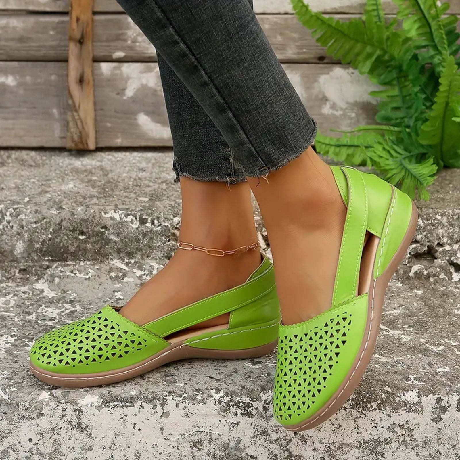 Mepaouo Women's Ballet Flats Business Office Work Casual Dress Shoes Comfortable Wedge Slip on Loafers