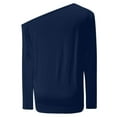 thumbnail image 5 of Womens Off Shoulder Shirts Boat Neck Long Sleeve Solid Color Business Tops Dressy Casual Spring Blouses, 5 of 5
