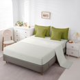 thumbnail image 4 of Castle Fairy Abstract Vertical Line King Bedding 7pcs,Retro Thin Strip King Bed in a Bag,Olive Green Violet Purple,Reversible, 4 of 7