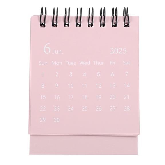 BESTOYARD 2024 2025 Desk Calendar in Pink with Thick Paper for Daily Planning