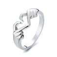 thumbnail image 2 of Qarigey Anillo de apertura Mujeres Hombres Boda Pareja Joyería Moda Compromiso Decoración romántica Novia Amistad Regalo Ropa, zapatos y accesorios Miscelánea Plata Qarigey AP011562-02, 2 of 6