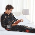 thumbnail image 6 of Lsque Midnight Butterfly Floral Dream Pattern Long Sleeve Pajama Set for Men - Soft 2-Piece Sleepwear and Loungewear Set with Pockets, Comfy Nightwear-XX-Large, 6 of 7