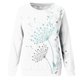 thumbnail image 4 of Gibobby Sudadera sin capucha y ocio Sudadera informal con estampado de diente de león para mujer, sudadera de manga larga, informal, Top (Blanco, M), 4 of 5
