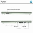 thumbnail image 4 of HP 14" HD Laptop for Students and Business, Intel Quad-Core Processor,8GB RAM, 64GB eMMC, Long Battery Life, UHD Graphics, Webcam, Windows 11 Home in S Mode, Snowflake White, 4 of 5