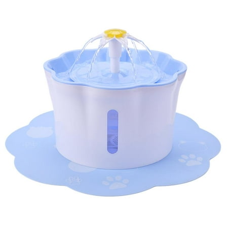 2.6L Pet Water Fountain Dog Drinking Fountain Pet Water Dispenser Cat Water Fountain, Blue