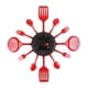 thumbnail image 3 of Relojes de Pared de Cocina Grandes de 16 Pulgadas con Cucharas y Tenedores, Reloj de Pared de Vajilla 3D, DecoracióN del Hogar (Rojo), 3 of 7