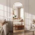thumbnail image 4 of Antok Arched Full Length Floor Mirror 71" x2 5.1" Full Body Mirror with Stand, for Bedroom, Living Room, Cloakroom, Gold, 4 of 10