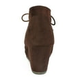 thumbnail image 2 of DREAM PAIRS Women's Casual Fashion Outdoor Lace Up Low Wedge Heel Booties Shoes TOMSON BROWN Size 11, 2 of 3