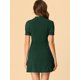 thumbnail image 3 of Vestido de Trabajo Elegante Allegra K Verde oscuro M, 3 of 5