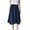 M64 Dark Blue, variant on Tfken Summer Skirts For Women Solid Color Elastic Waist A Line Denim Skirts With Button Fashion Daily Wear Female Comfortable Clothes Blue
