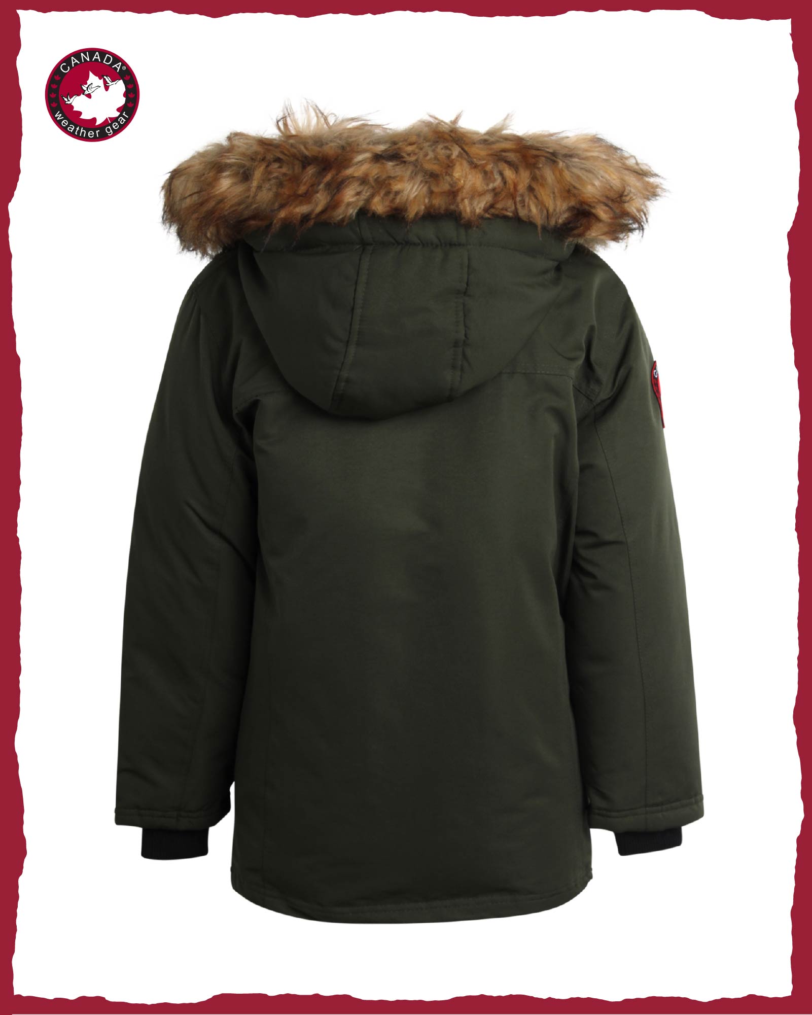 CANADA WEATHER GEAR Boys' Winter Jacket - Heavyweight Teflon Canvas Parka Coat (Size: 8-20)