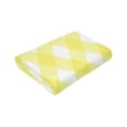 thumbnail image 4 of Gingham Yellow Background Throw Blanket, Super Soft Anti-Pilling Flannel Bed Blankets, 50"x40", 4 of 8