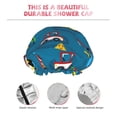 thumbnail image 5 of Disketp Transportations With Buildings,Cartoon Transportations Shower Caps,Reusable Shower Cap For Women, Double Layer Waterproof Hair Cap, Large Size For All Hair Lengths,For Girls Spa Home Salon Use, 5 of 9