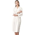 thumbnail image 1 of Women Robes Unisex Breathable Solid Color Bathrobe Splicing Home Clothes Robe Coat Woman Blending Pajamas, 1 of 7
