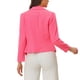 thumbnail image 3 of BLAZER CHIC para Mujeres, Abierto al Frente, Ideal para el Trabajo, Chaqueta de Traje Corta de Verano, Rosa Neón-Sólido M, 3 of 6