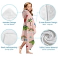 thumbnail image 7 of Pink Dinosaur and Rainbow Pattern Hooded Bath Towel，60"x35" for Ages 3 To 12 Kids, Quick Dry Lightweight Soft Microfiber Hood Beach Towel Cover Up for Kids, 7 of 7