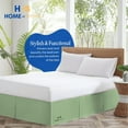 thumbnail image 3 of HNB Store Pleated Bed Skirt Easy Fit 18" in Drop | Microfiber | King Size Bedskirt | Moss, 3 of 8