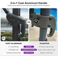 thumbnail image 4 of PURPLE LEAF 10' X 13' Rectangle Cantilever Umbrella with Base Outdoor Large Aluminum Patio Umbrella with 3-Year Fade Resistance Recycled Fabric and 360-degree Rotation for Pool Garden, Mint Green, 4 of 12