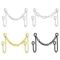 thumbnail image 1 of Stainless Steel Nose Chain - 4PCS Non Piercing Nose Ring Jewelry Nostril Chain, 1 of 9