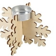 thumbnail image 6 of Wooden Snowflake Candle Holder Wooden Snowflake Christmas Candle Holder Home Table Decoration 4pcs Without Candles, 6 of 12