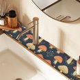 thumbnail image 2 of Yayeee Faucet Mat for Kitchen Sink 14.7" Diatomite Long Splash Guard Pad, Black Mushroom Pattern, 2 Pack, 2 of 7