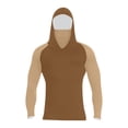 thumbnail image 2 of Sun Protection Shirts for Men Color Block UV UPF 50+ Hooded Fishing Shirt Summer Hiking Rash Guards with Face Cover, 2 of 4