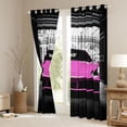 thumbnail image 3 of Castle Fairy Modern Sports Car Curtains Pack of 2 (42x84 Each) for Girls, Garage Gate Print Curtains Blackout for Bedroom, Pink Black, 3 of 6