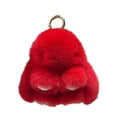 thumbnail image 1 of Soft Bunny PomPom Charm, Car Key Chain Pendant, Durable Plastic Material, Cute Animal Design, For Gift Giving, Office Desk Decor, Travel Companion, Small Size 1.5-inch, for Kids Adults, SOPABCP, 1 of 9
