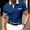 Blue(2025), variant on Yiliang 2025 Summer Mens Classic ColorBlocking Polo Shirt Beefy Muscle Short Sleeve Turndown Neck Garment Flexiable and Cozy Athletic Wear