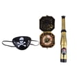 thumbnail image 2 of CIMAXIC 9pcs Kids Plastic Game Toys Eye Patch Compass Telescope Set Pirate Eye Mask Cosplay Pirate Dress Up Set Costume Accessory for Child(3pcs Eye Patch, 3pcs Compass, 3pcs Telescope), 2 of 4