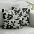 thumbnail image 3 of Shiartex Black Grey Gray Pillow Covers 18x18 Dahlia Modern Geometry Flower Decorative Throw Pillows Outdoor Summer Floral Farmhouse Pillowcases Cushion Case Decor for Home Sofa Couch Bed, 3 of 5